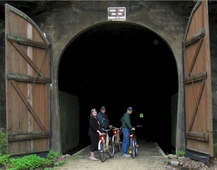 Elroy Wisconsin bike trail tunnel.