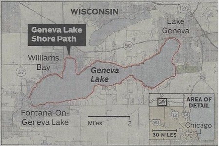 Map of Lake Geneva Wisconsin