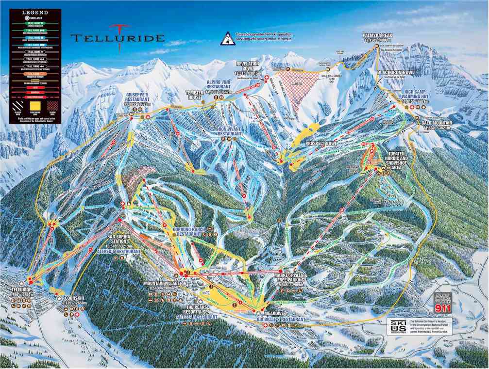 Telluride trail map